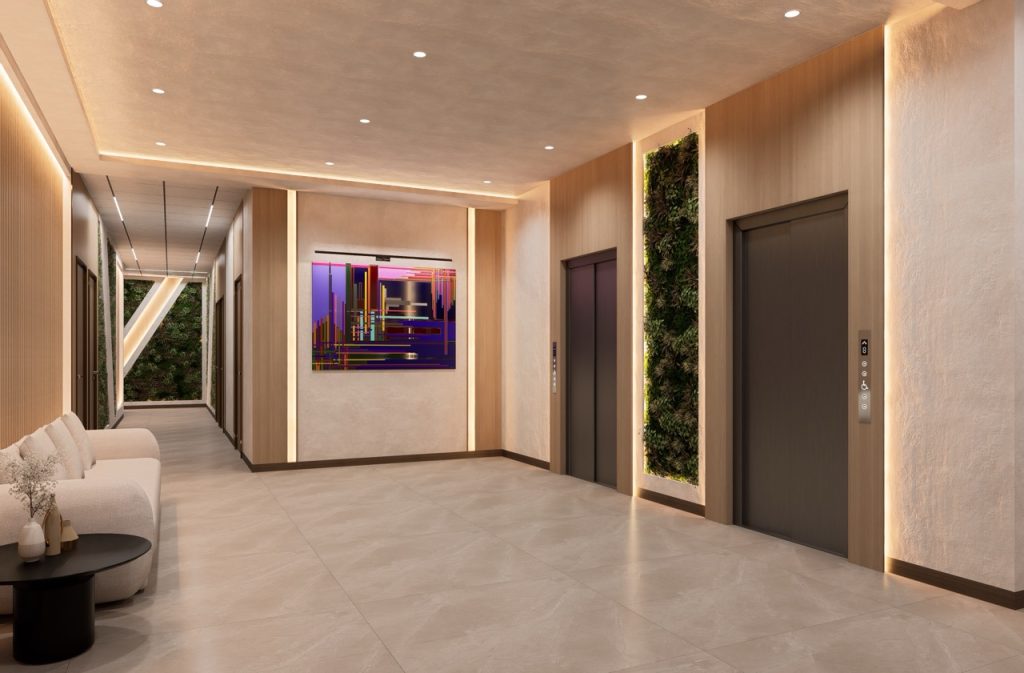 Vitalis Tower – 5th Floor Elevator rendering