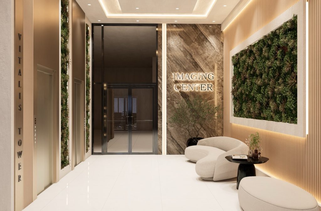 Vitalis Tower – Ground Floor Elevator rendering
